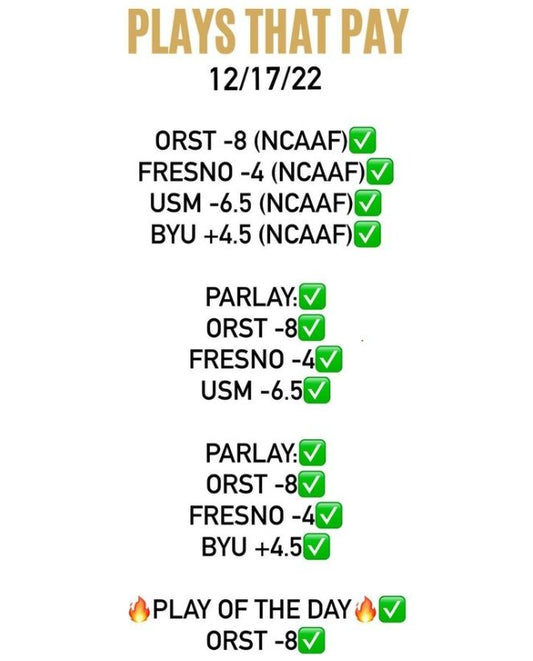 Impressive Sports Betting Consultant Continues to Attract New Members - PLAYS THAT PAY